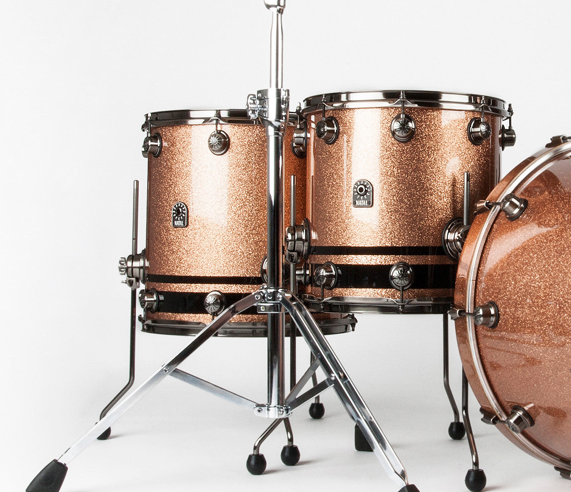 Two Floor Toms Natal Split Lacquer Sparkle