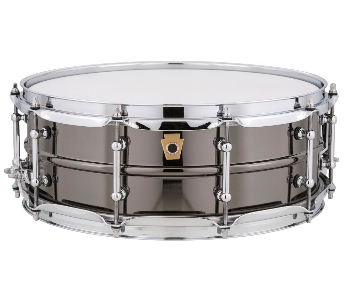 LUDWIG 14" x 5" Black Beauty Snare Drum, Snare Drums Metal, 14" x 5", Black Plated, Drum Lounge