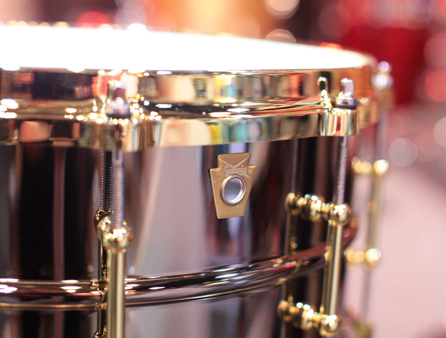 Ludwig 14" x 6.5" Black Beauty w/Brass Hardware Snare Drum, Ludwig, Snare Drums, 14" x 6.5", Black, Brass, Drum Lounge