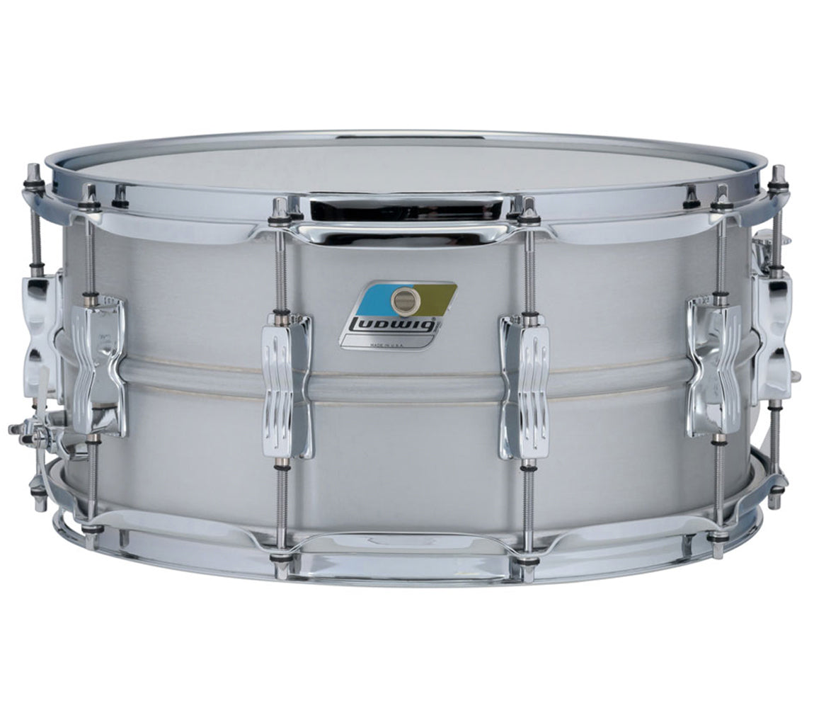 Ludwig 14" x 6.5" Brushed Chrome Acrolite Snare Drum, Snare Drums, Drum Lounge, Ludwig, 14" x 6.5", Aluminium,