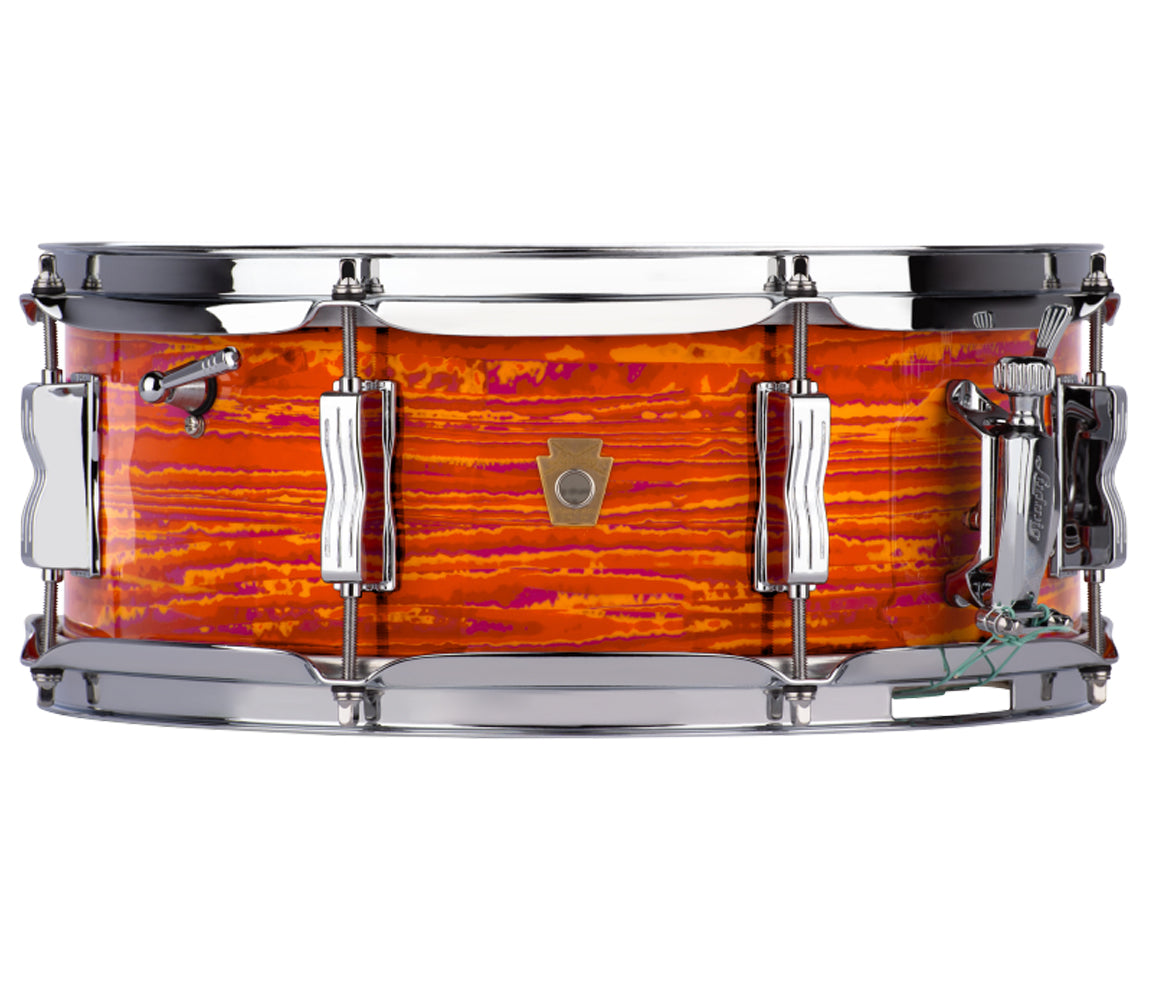 LUDWIG 14" x 5.5" Jazz Fest Mod Orange Snare Drum, Snare Drums Wood, Ludwig, 14" x 5.5", Mod Orange, Drum Lounge