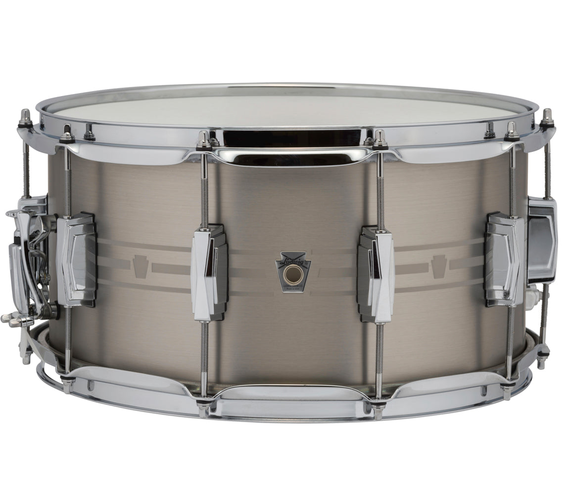 LUDWIG 14" x 7" Heirloom Stainless Steel Snare Drums, Ludwig, Metal Snare Drums, 14" x 7", Stainless Steel, Drum Lounge