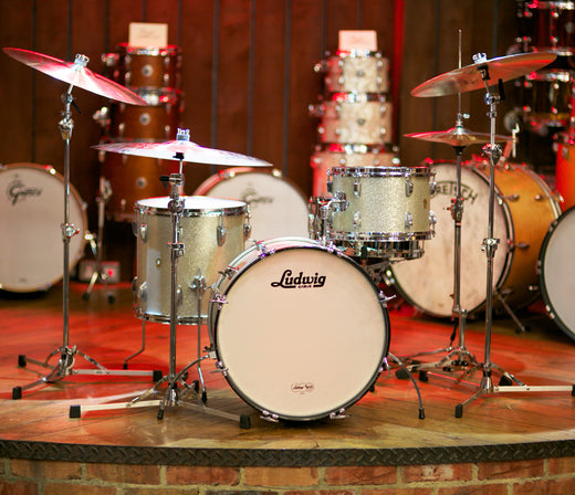 Oasis - Vintage Ludwig Down Beat 3-Piece in Original Champagne Sparkle