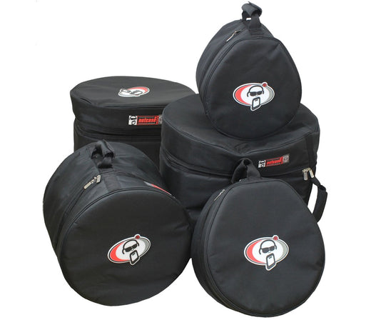 Protection Racket New Nutcase Set 4 (20 X18 Bass) (14 X 5.5 Snare) (14 X12 Tom) (10 X 8 Tom) (12 X 9 Tom), Protection Racket, Black, Bags & Cases
