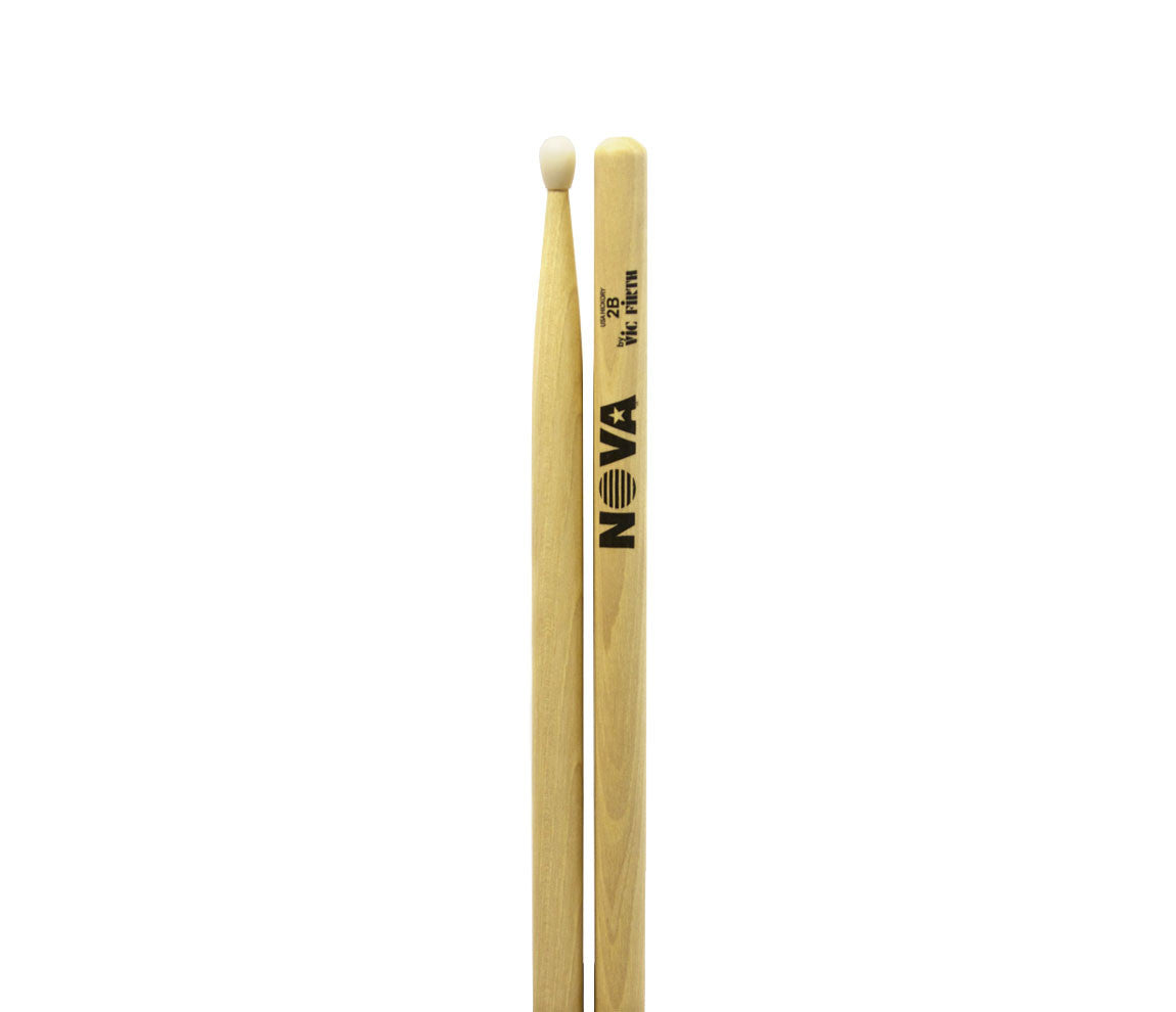 Vic Firth Nova 2B Drumsticks - Nylon Natural