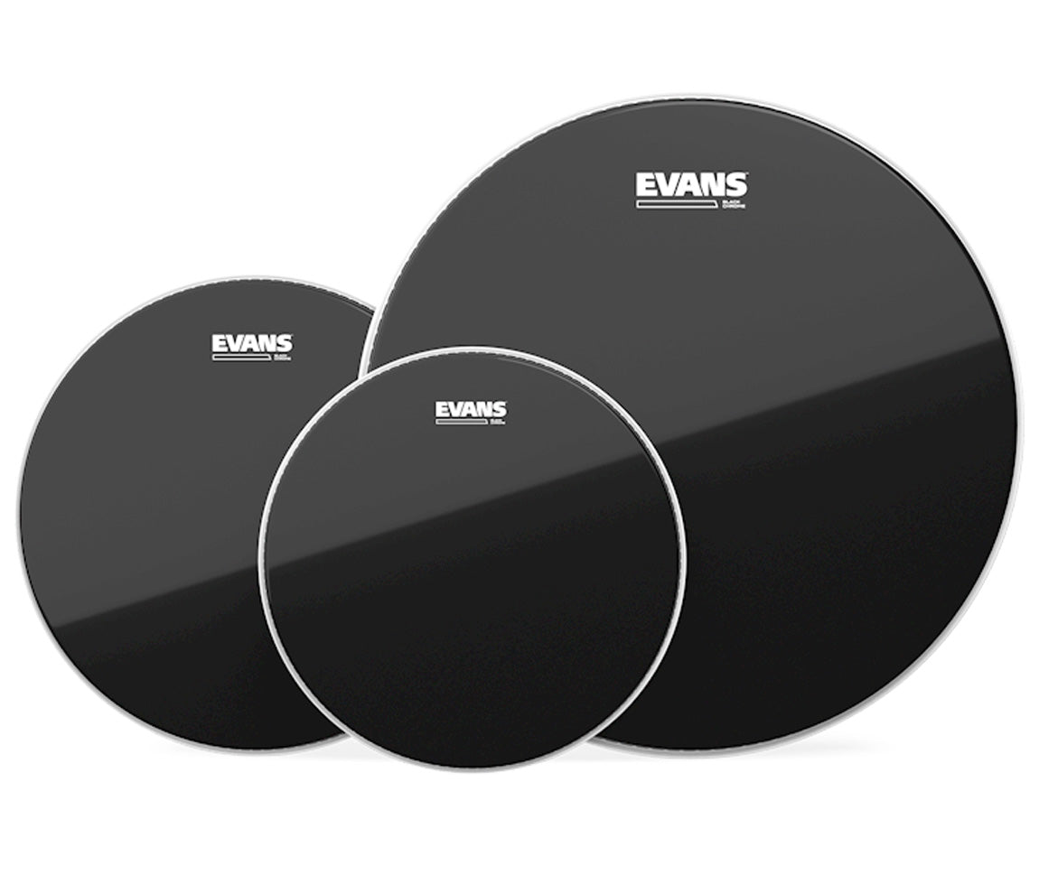 Evans Black Chrome Fusion Tom Pack - 10", 12", 14"