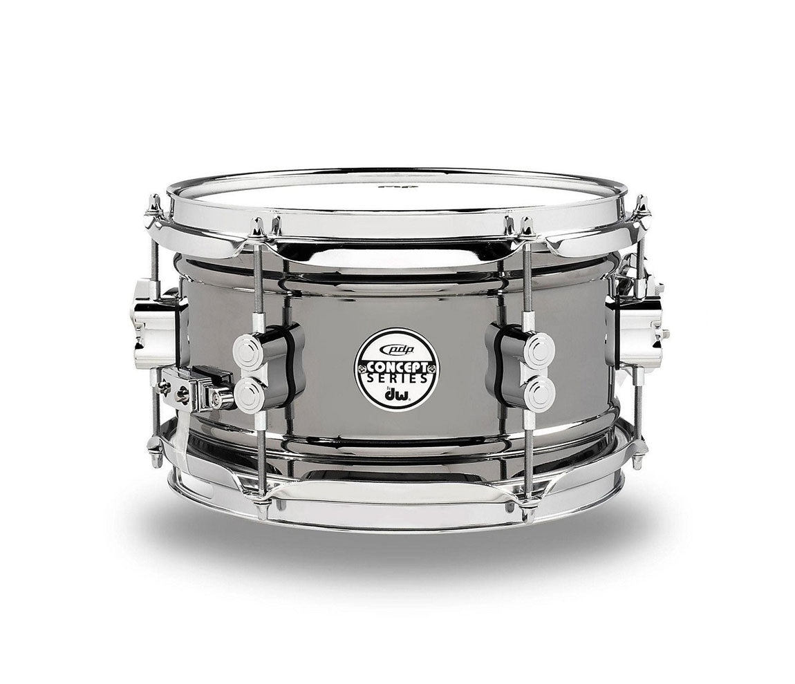 PDP Concept Series Black Nickel over Steel 10" x 6" Snare Drum, PDP Pacific Drums, DW Drum Workshop, Snare Drums, Black Nickel over Steel, Steel, Concept Series, 10" x 6"