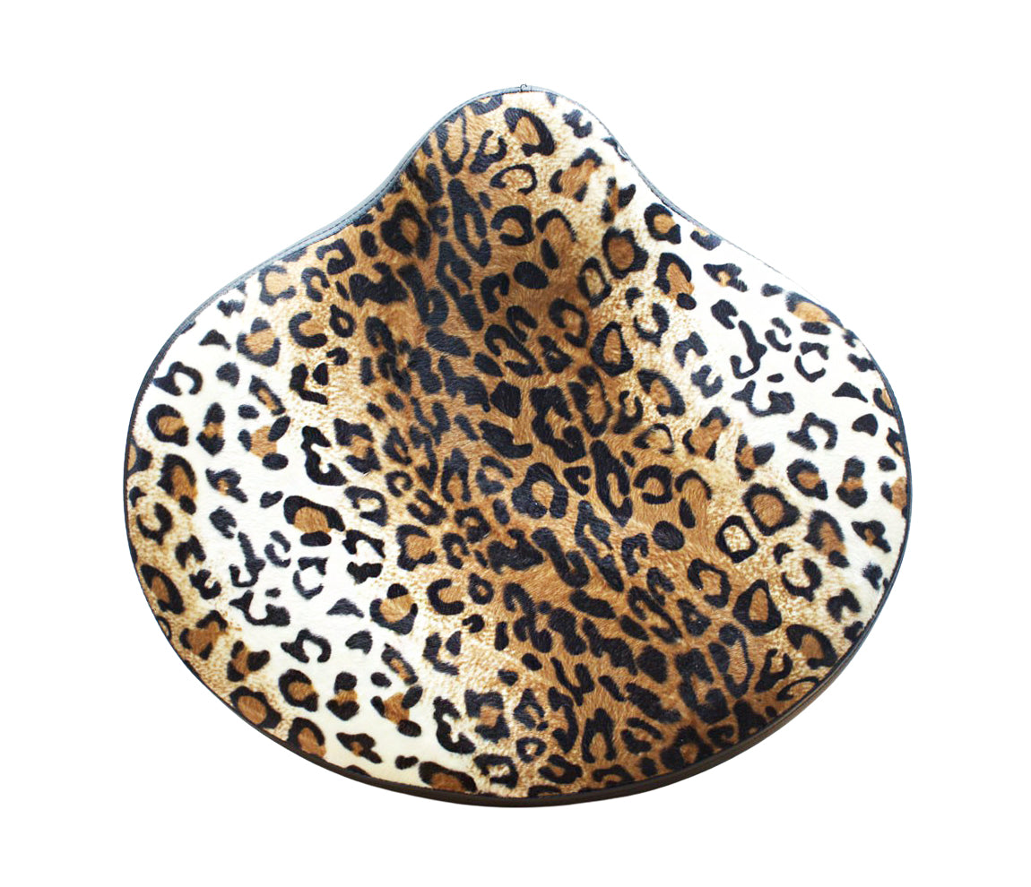 Pork Pie Big Boy Drum Throne Black with Leopard Top inc. Base