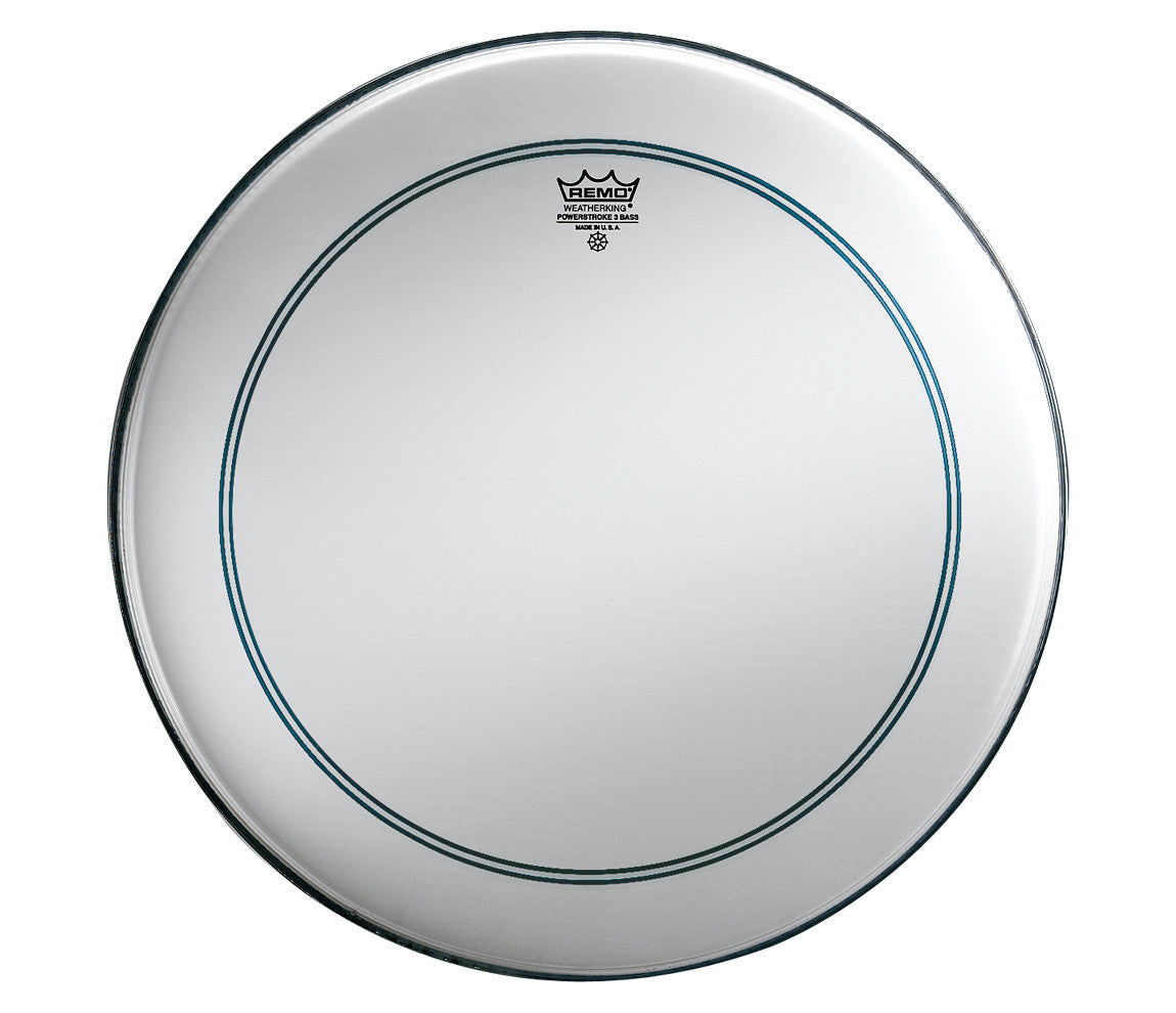 Remo Powerstroke 3 20" Bass Drum Head With White Falam Patch