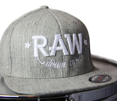 RAW Heather and White Fitted FlexFit Cap