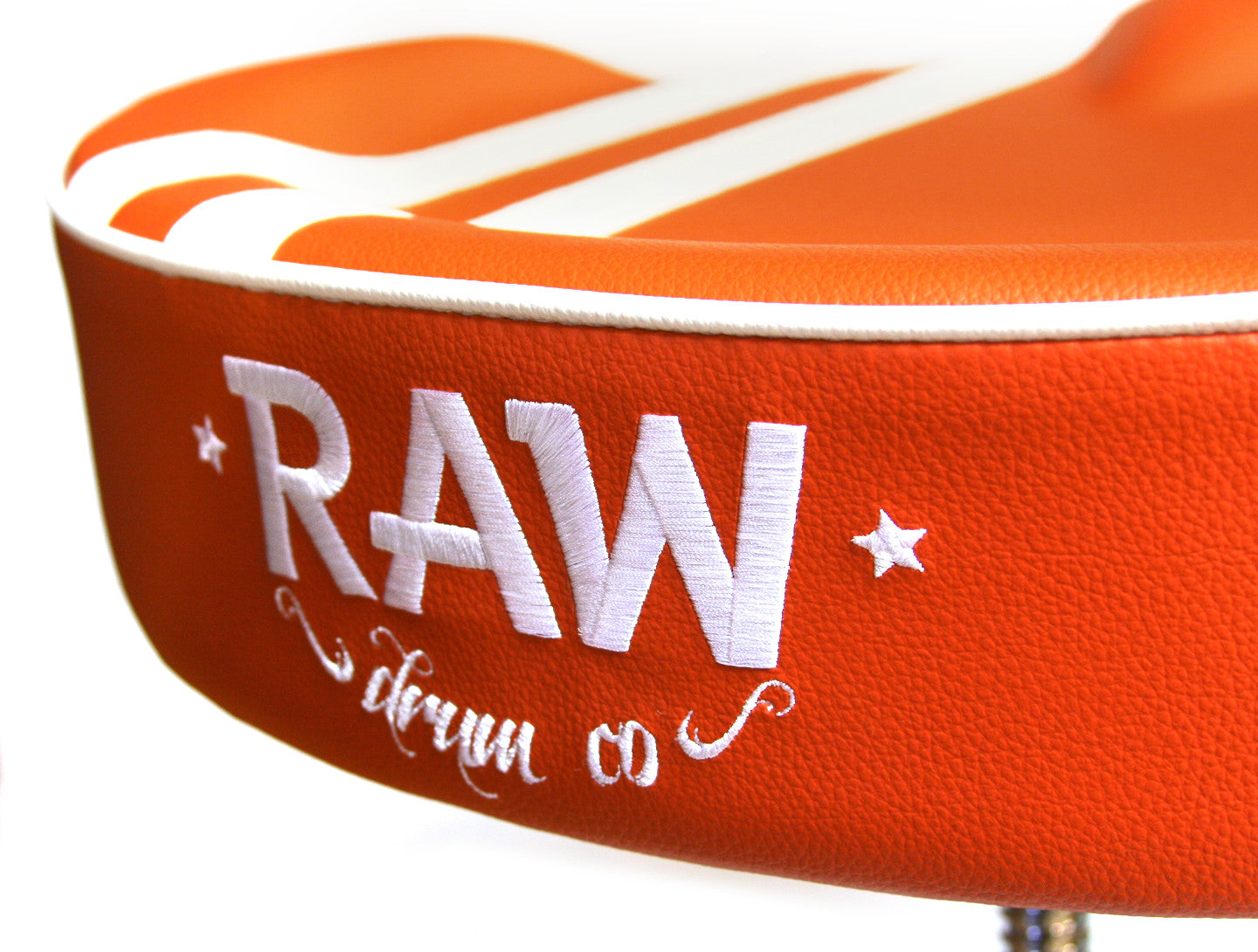 RAW drum company rally stripe drum throne