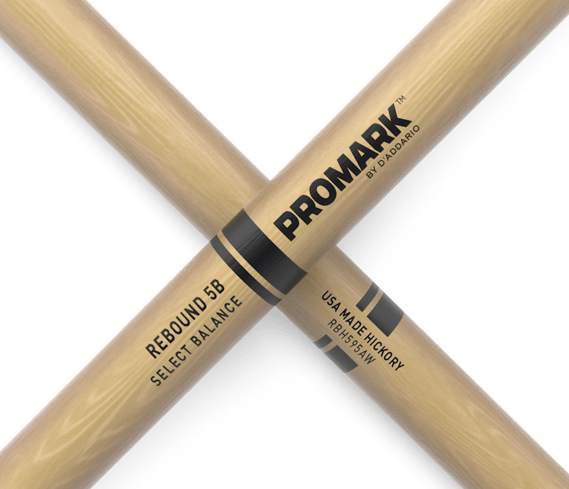 Promark Rebound 5B Hickory Acorn Wood Tip Drumsticks