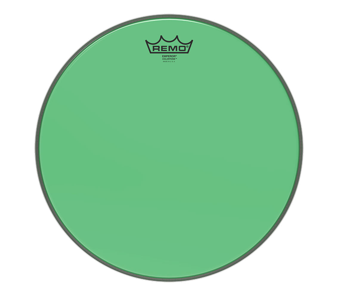 Remo 15" Emperor Green Colortone Batter Drum Head, Remo, 15", Green, Remo Colortone