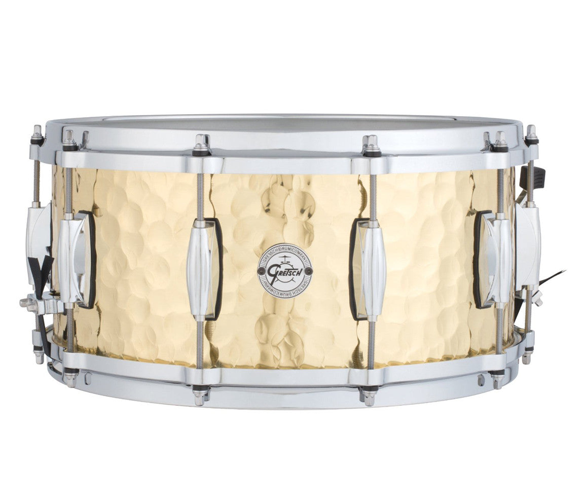 Gretsch 14" X 6.5" Hammered Brass Silver Series Snare Drum