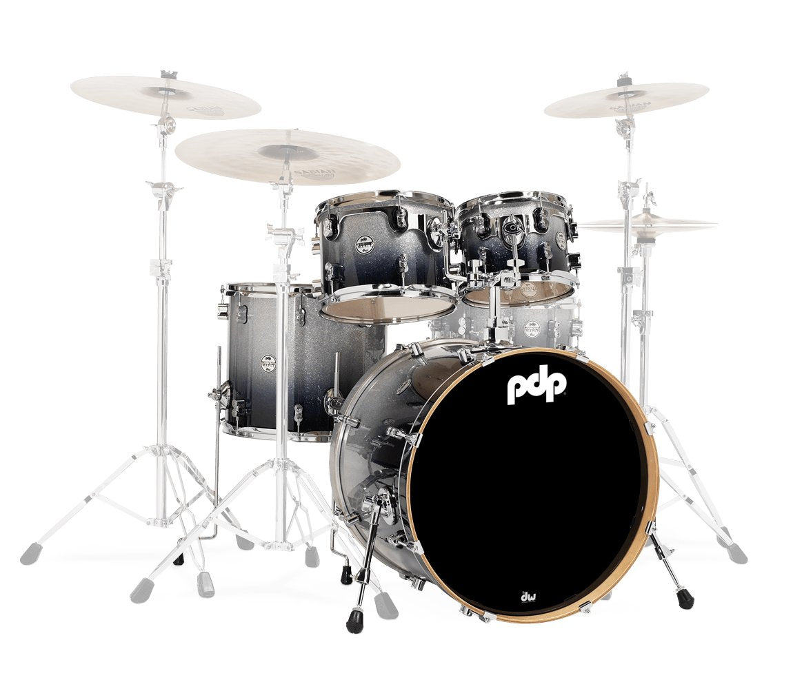 PDP By DW Concept Maple 20" 4PC Shell Pack in Silver to Black Fade