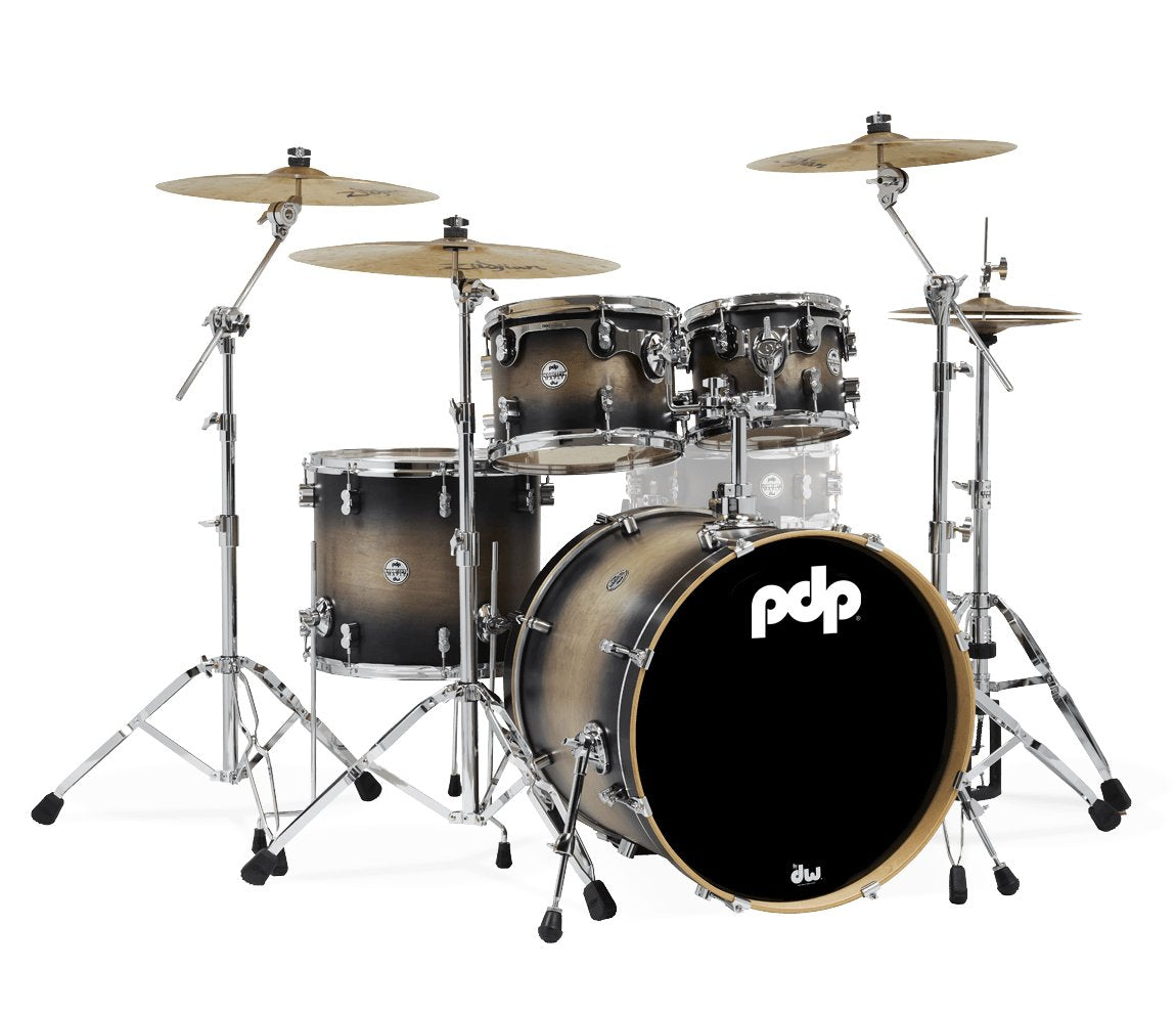 PDP By DW Concept Maple 20" 4PC Shell Pack w/HW in Satin Charcoal Burst