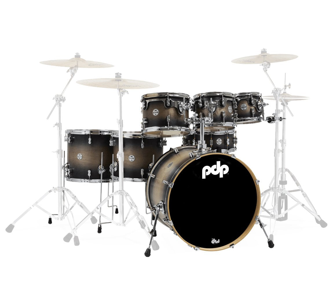 PDP By DW Concept Maple 22" 7PC Shell Pack in Satin Charcoal Burst