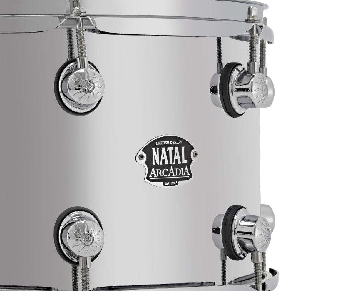 Natal Arcadia Metal SD-AR-ST48 Steel 14" x 8" Snare Drum, Vendor: Natal, Type: Snare Drums, Size: 14" x 8", SD-AR-ST48, Finish: Steel