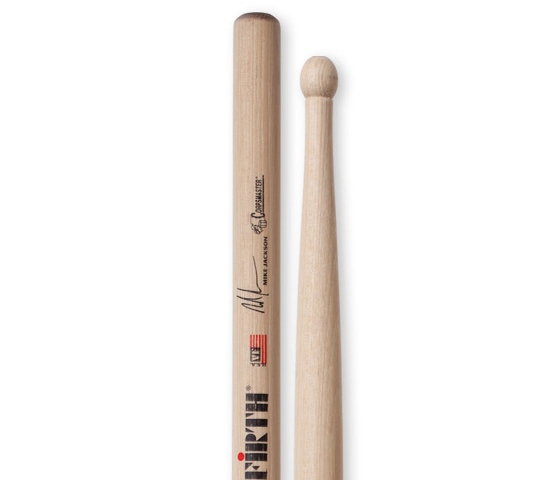 Vic Firth Corpsmaster® Signature Snare Sticks -- Mike Jackson,  Vic Firth, Hickory