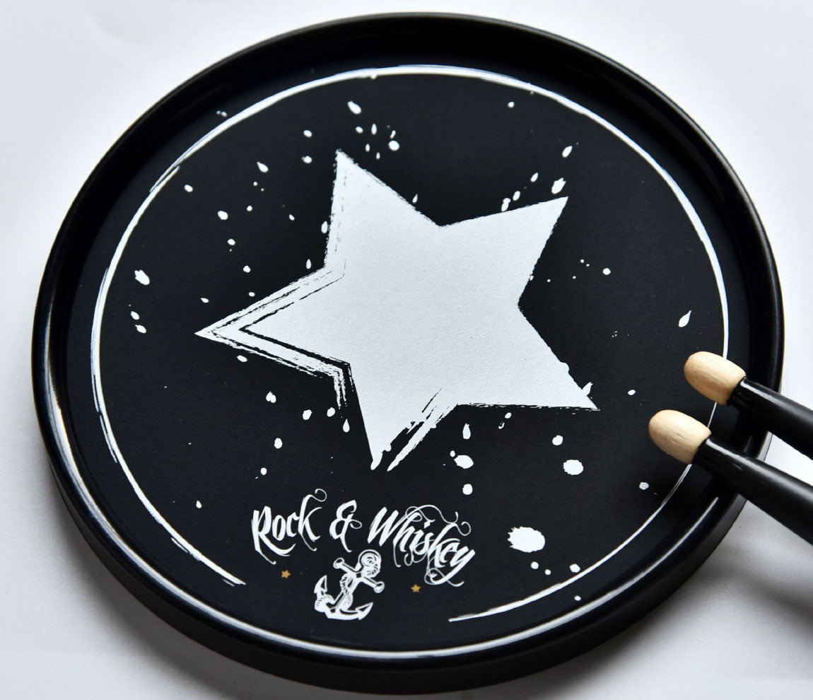 RAW Star Rock Out Practice Pad, RAW, RAW Drum Co, Practice Pads, 6", Small, Star Rock Out Pad