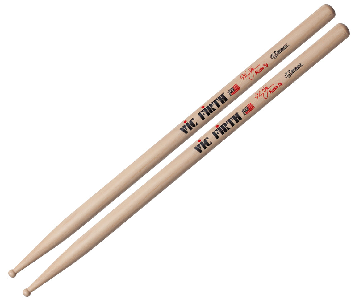 Vic Firth Corpsmaster® Signature Snare Sticks -- Thom Hannum Piccolo Tip, Vic Firth, Drumsticks, Hickory
