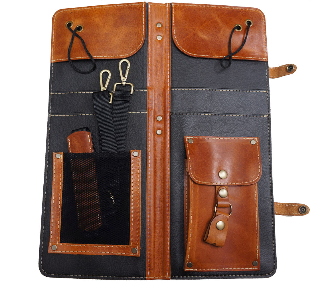 AHEAD Tan HANDMADE LEATHER STICK CASE w/DRUM KEY HOLDER, Ahead, Bags & Cases, Tan, Leather