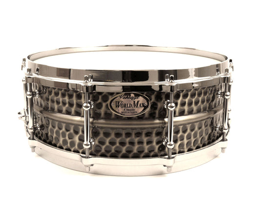 WorldMax Black Nickel Plated Brass Hammered Snare Drum (BKH-6514DHX), WorldMax, Snare Drums, Drum Lounge, 14