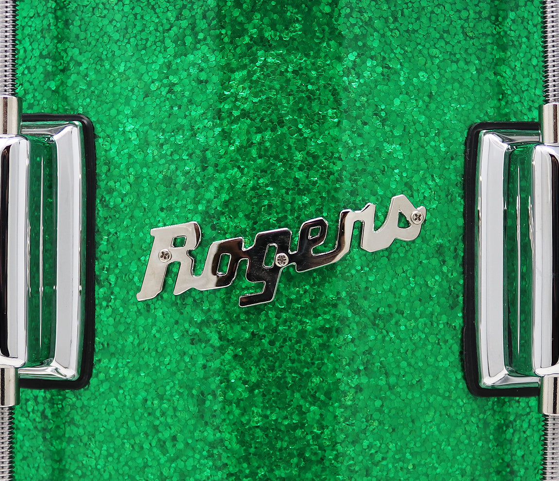 Rogers Dyna-Sonic Beavertail Lugs Green Sparkle 14