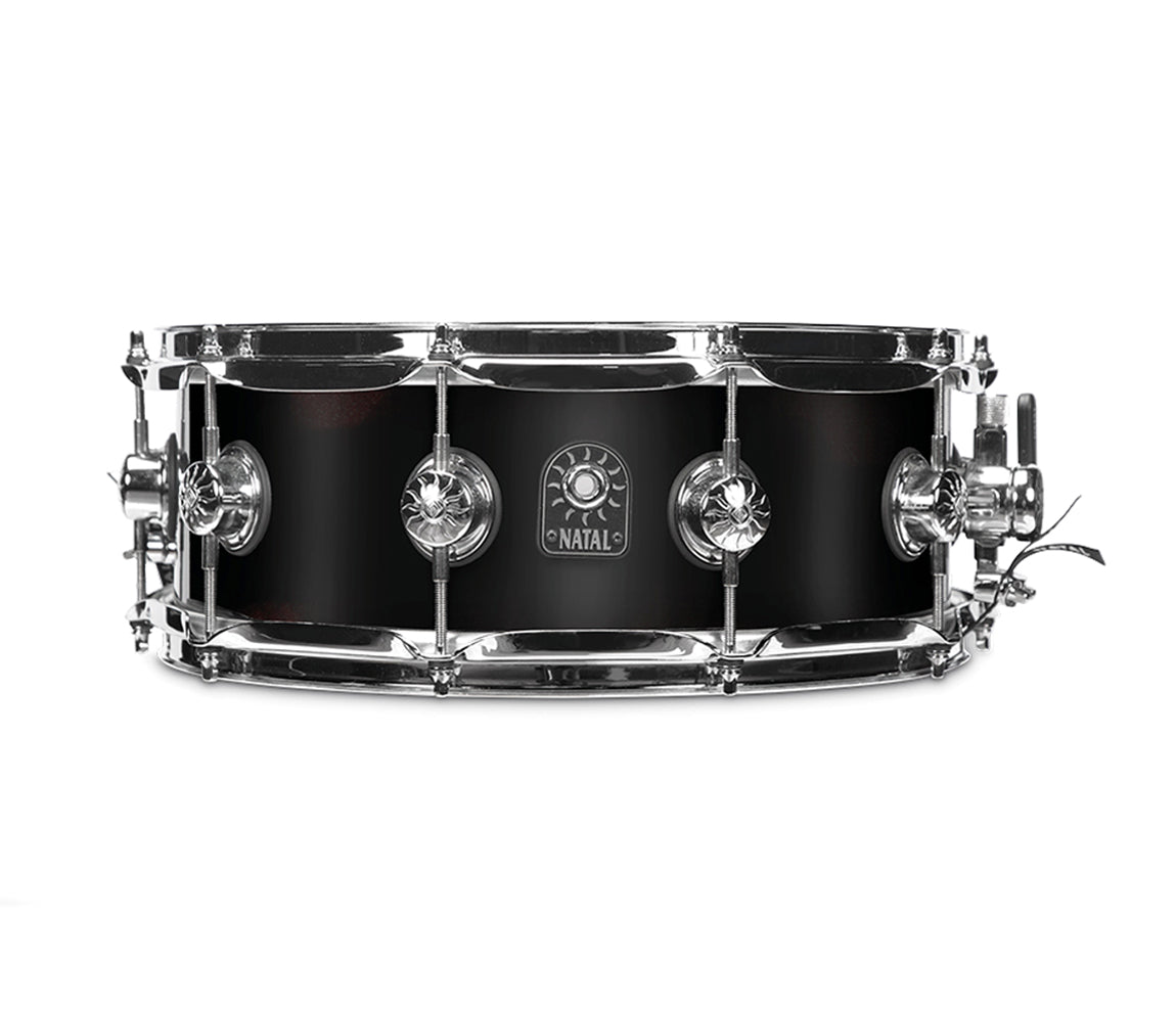 Natal Originals Maple 14" x 5.5" Snare Drum in Matte Black, Natal, Snare Drum, Matte Black, 14" x 5.5", Drum Lounge