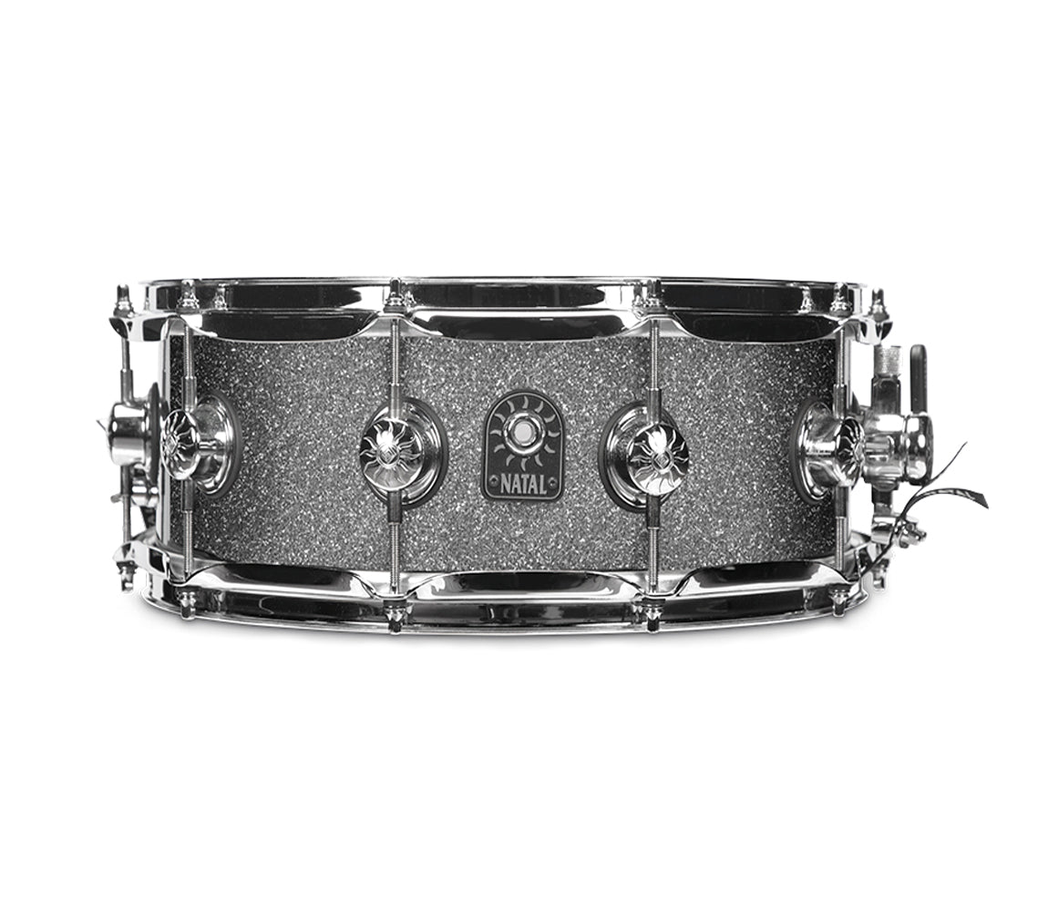 Natal Originals Maple 14" x 6.5" Snare Drum in Silver Sparkle, Natal, 14" x 6.5", Silver Sparkle, Snare Drum, Drum Lounge
