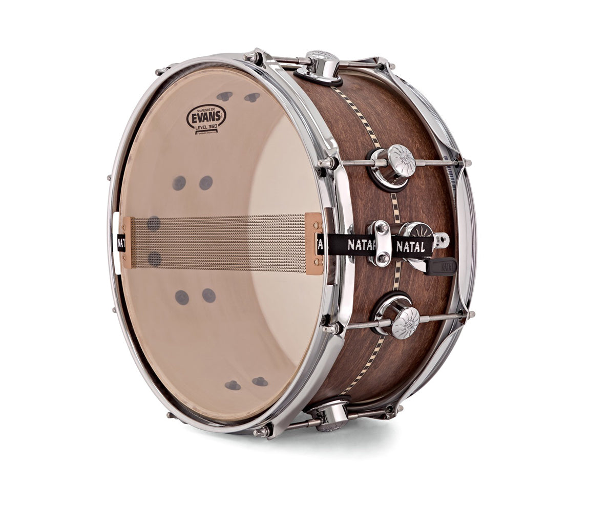 Natal 13" x 6.5" Tulipwood Satin Inlay Snare Drum, Natal, Snare Drum, Tulipwood, Satin, 13" x 6.5", Drum Lounge