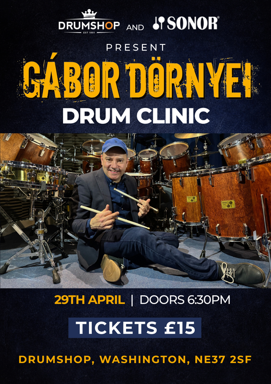 Gabor Dornyei Drum Clinic – 29th April 2026 at DrumShop
