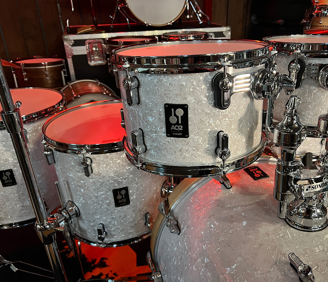 Ex-Demo Sonor AQ2 Stage Set 7-piece Shell Pack in White Pearl