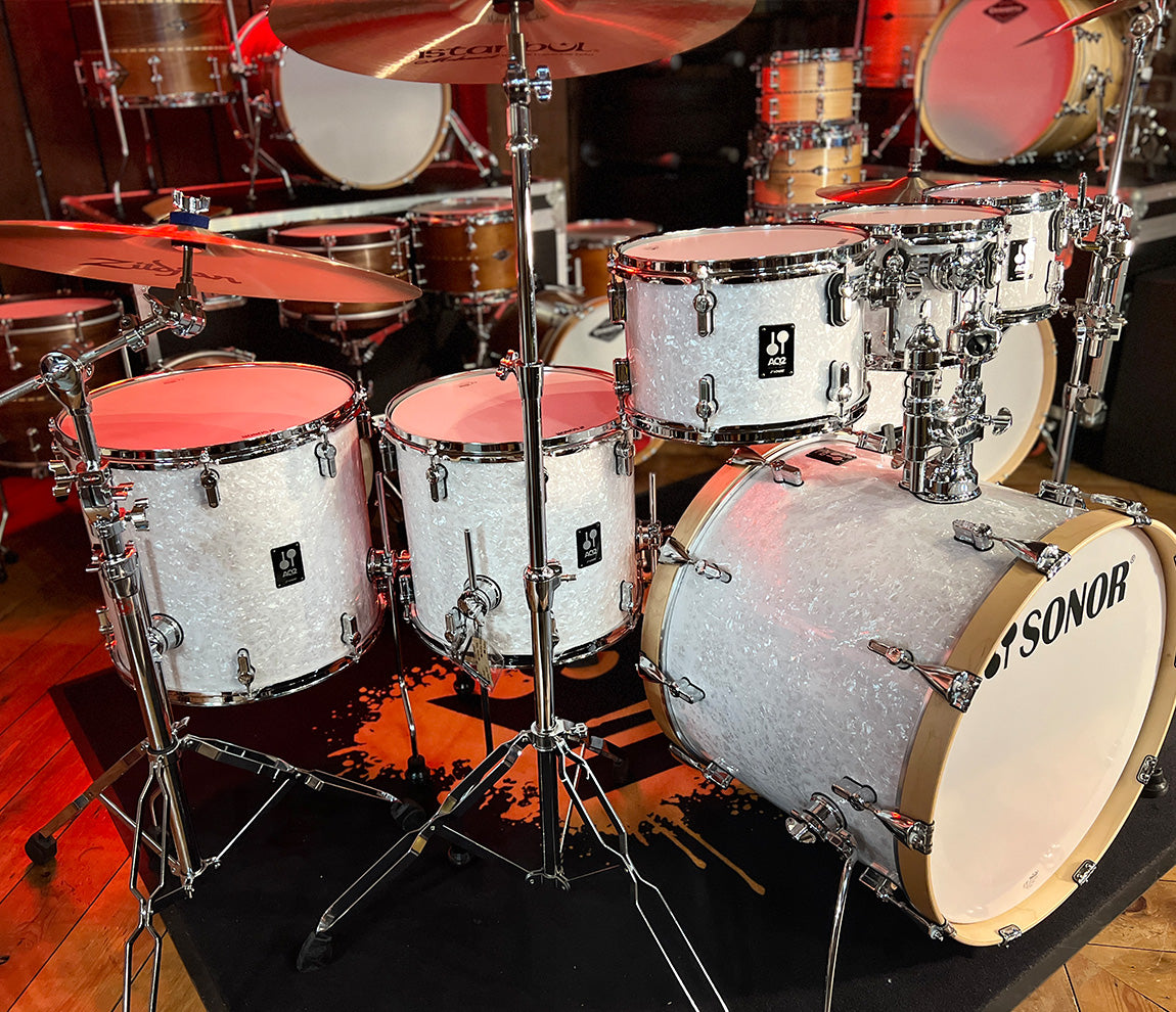 Ex-Demo Sonor AQ2 Stage Set 7-piece Shell Pack in White Pearl
