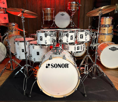 Ex-Demo Sonor AQ2 Stage Set 7-piece Shell Pack in White Pearl