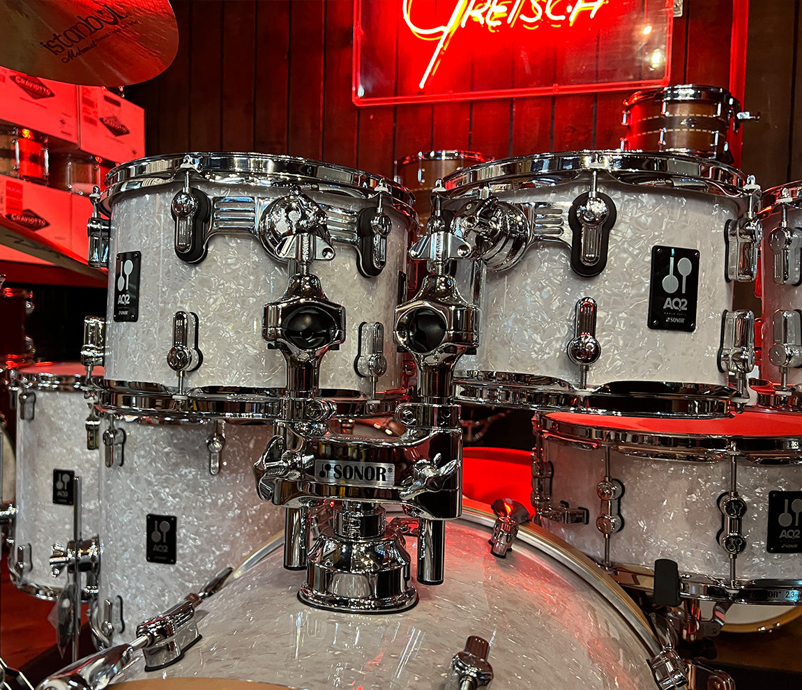 Ex-Demo Sonor AQ2 Stage Set 7-piece Shell Pack in White Pearl