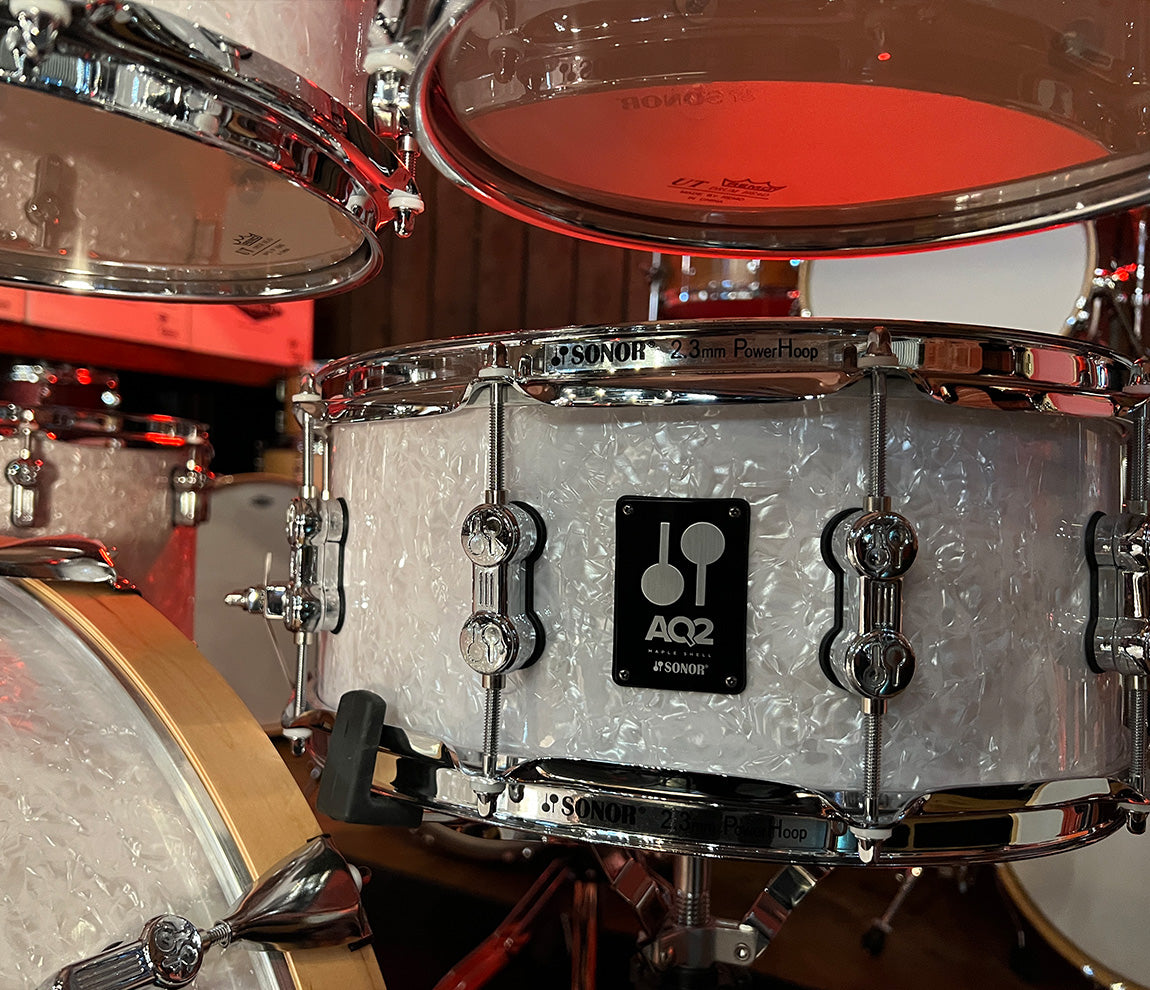 Ex-Demo Sonor AQ2 Stage Set 7-piece Shell Pack in White Pearl