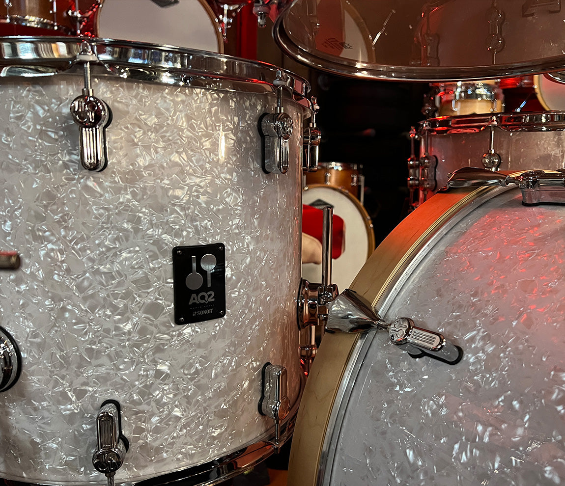 Ex-Demo Sonor AQ2 Stage Set 7-piece Shell Pack in White Pearl