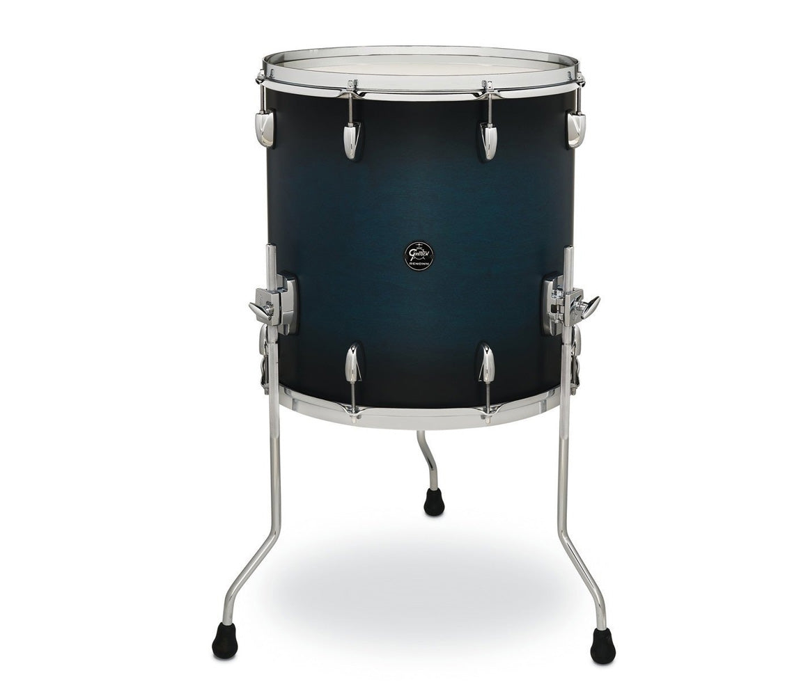 Gretsch Renown Maple 16" x 16" Floor Tom in Satin Antique Blue Burst