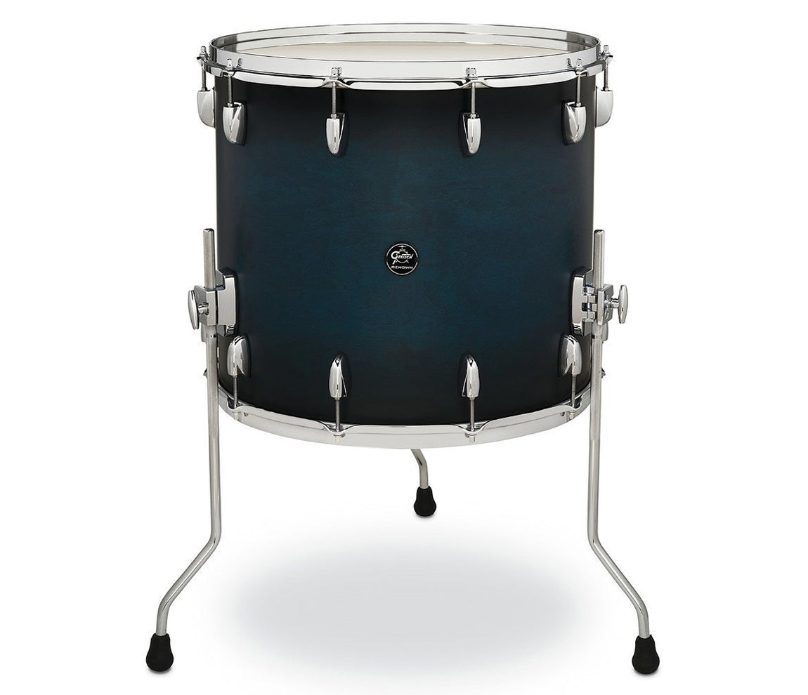 Gretsch Renown Maple 18" x 16" Floor Tom in Satin Antique Blue Burst