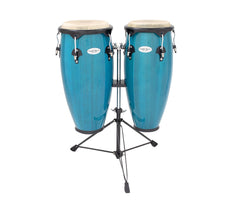 Toca Synergy Conga Set with Double Stand in Bahama Blue