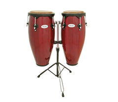 Toca Synergy Conga Set with Double Stand in Rio Red