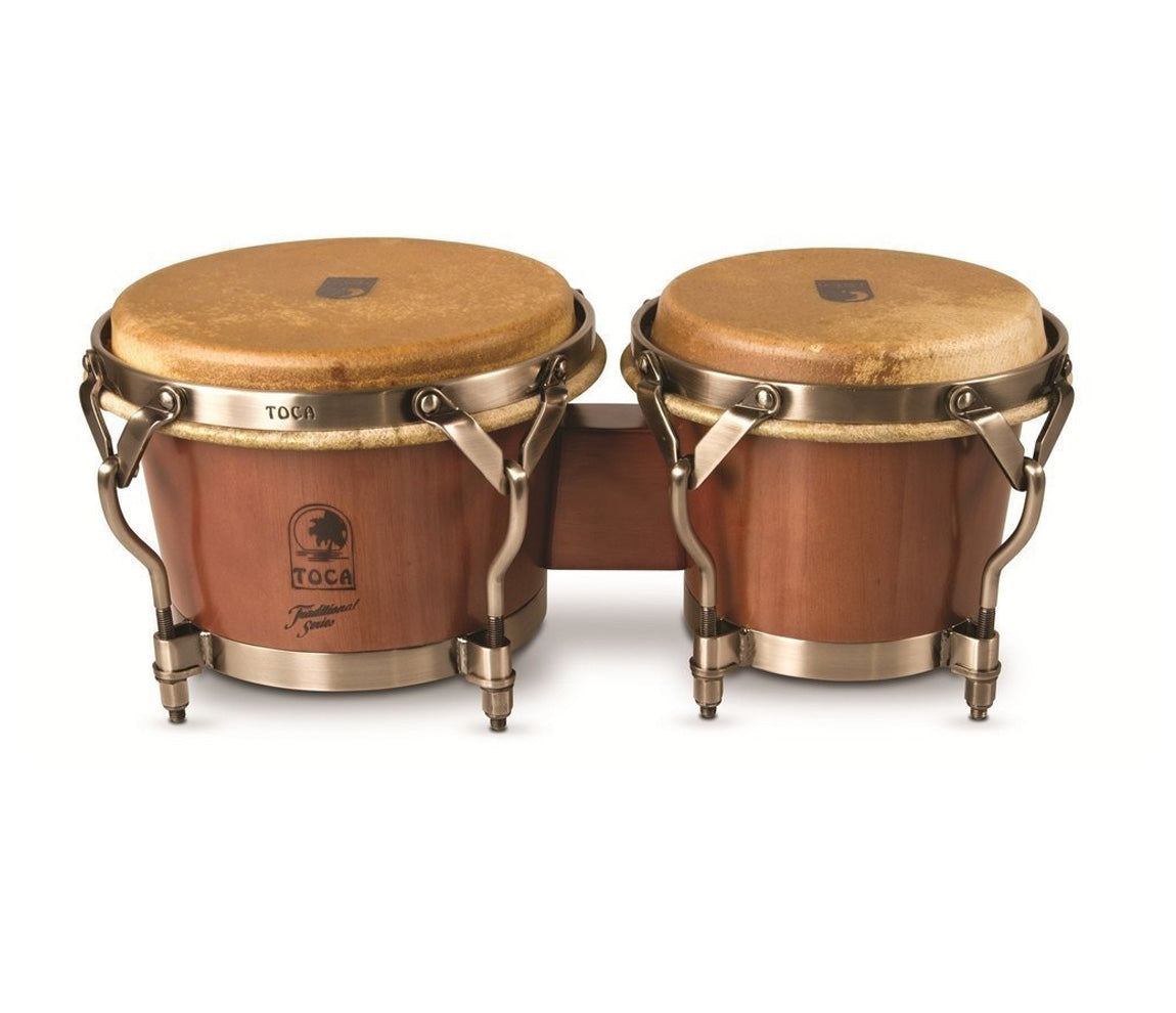 Toca Traditional Bongos in Dark Walnut/Nickel