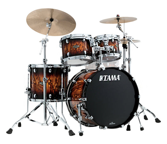 TAMA 22" Starclassic Walnut/Birch 4-piece Shell Pack in Molten Brown Burst