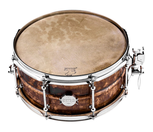 Dunnett Classic Model 2N 14" x 6.5" Carbon Steel Snare Drum in Antique Bronze