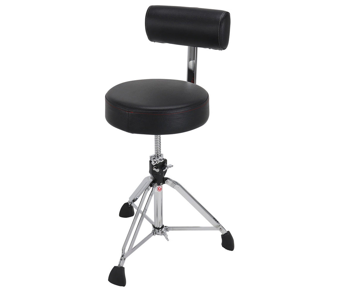 Gibraltar 9000 Series Round Seat Throne in Black w/Backrest