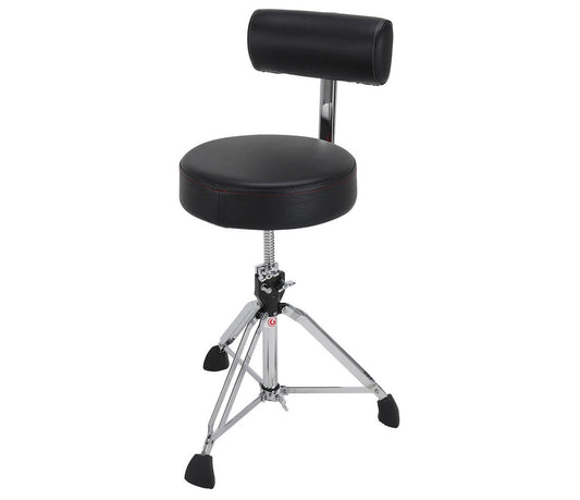 Gibraltar 9000 Series Round Seat Throne in Black w/Backrest