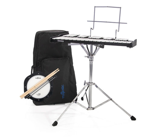Majestic Glockenspiel & 8" Practice Pad Kit With Backpack
