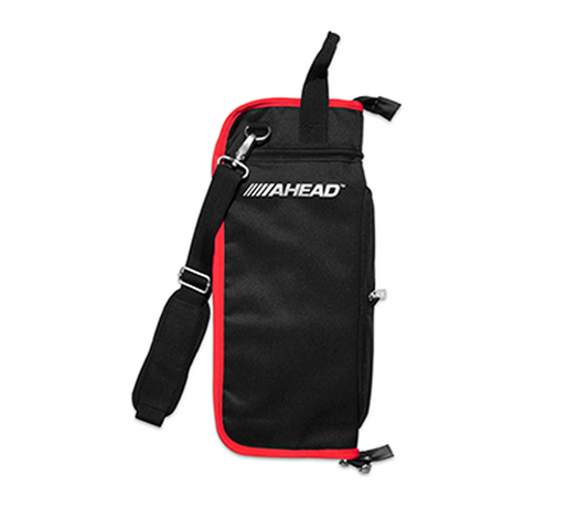 Ahead Plush Stick Case w/4 Extra Pockets (Black with Red Trim Plush interior)