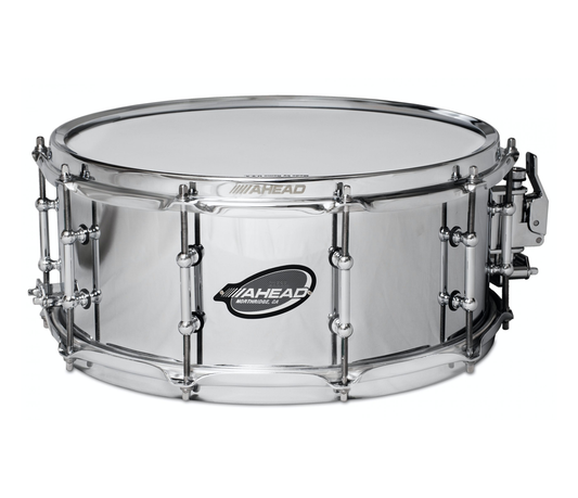 Ahead 13" X 6" Chrome On Brass Snare Drum W/Dunnett Strainer